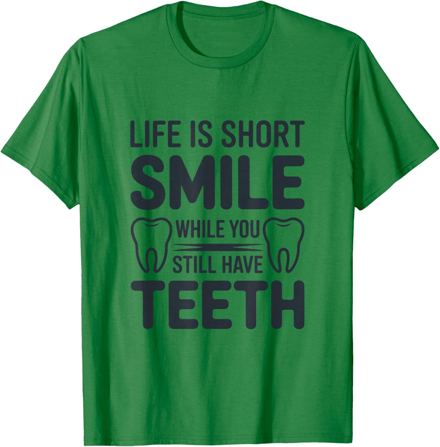 Funny Dental Humor Graphic with Teeth Illustrations T-Shirt - T-Shirt | Irish Green