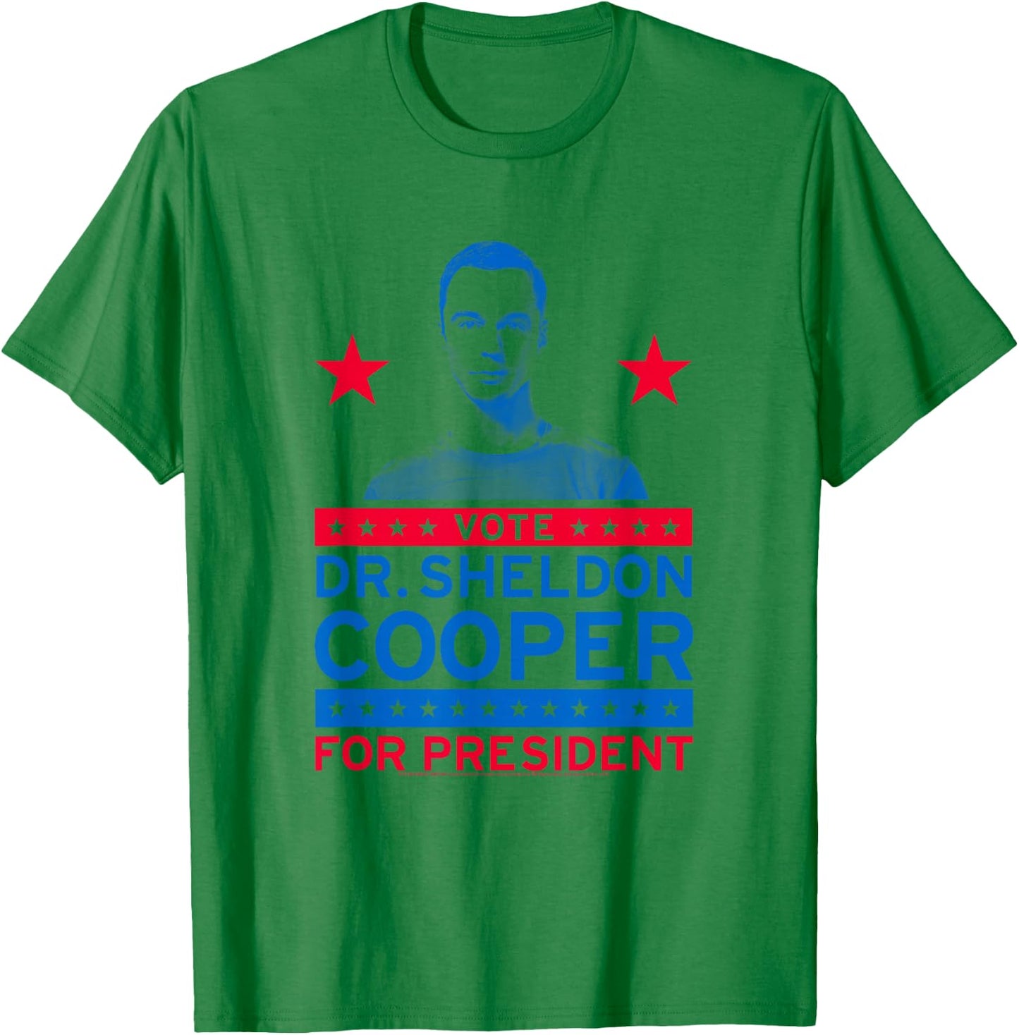 The Big Bang Theory Sheldon Cooper for President TV Show T-Shirt - T-Shirt | Irish Green