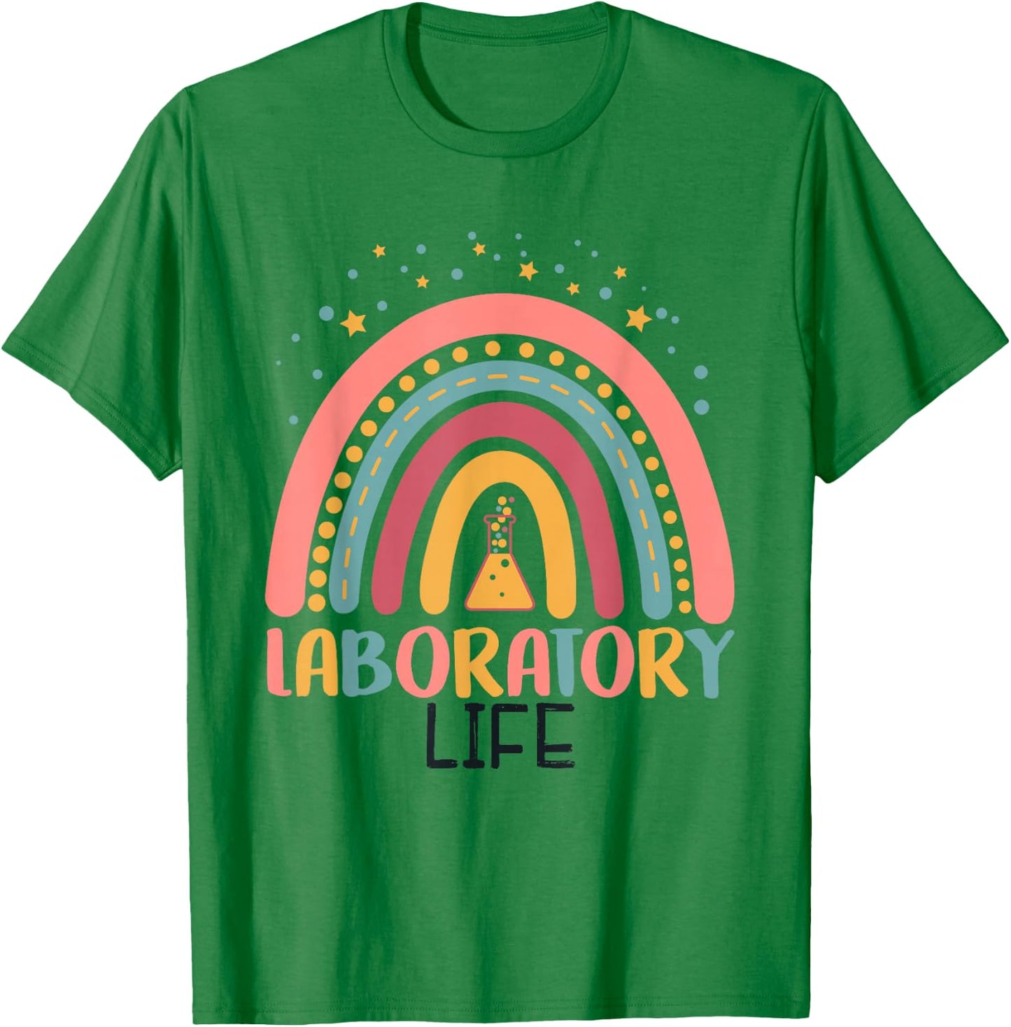Rainbow Laboratory Life Laboratory Technician Lab Week T-Shirt - T-Shirt | Irish Green