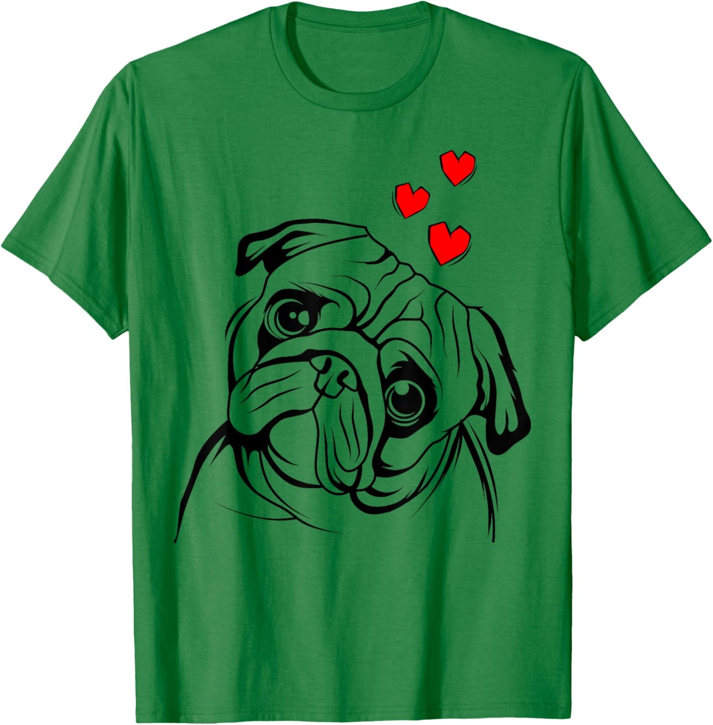 Pug Love Cute Dog Lover Owner Funny Gift T-Shirt - T-Shirt | Irish Green