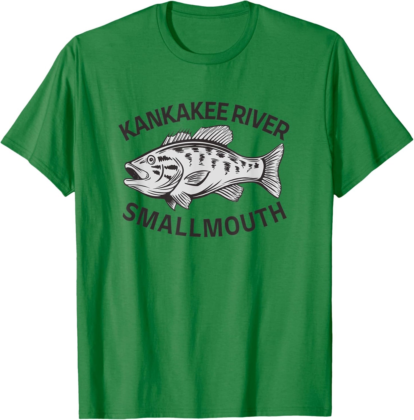 Kankakee River Bass Fishing T-Shirt - T-Shirt | Irish Green