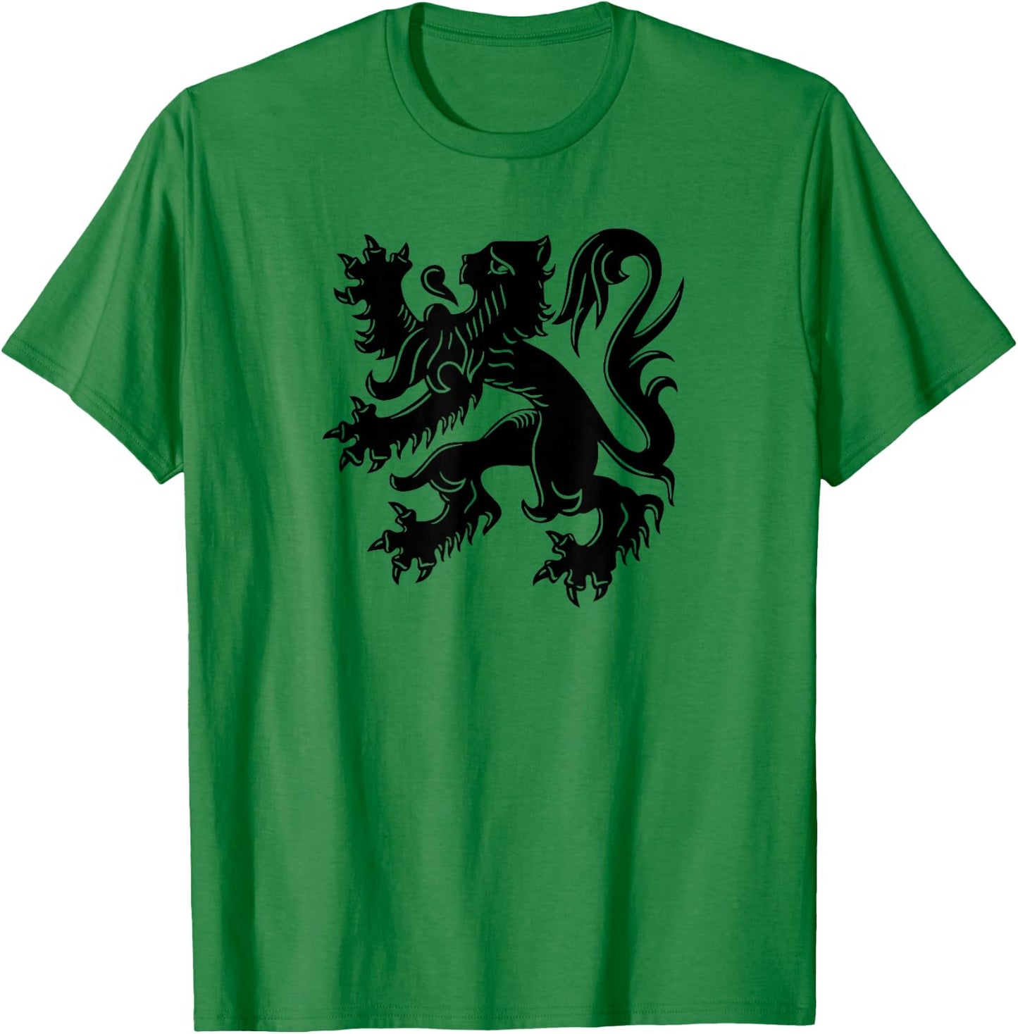 Flanders Belgium Flag Flemish Lion Brussels T-Shirt - T-Shirt | Irish Green