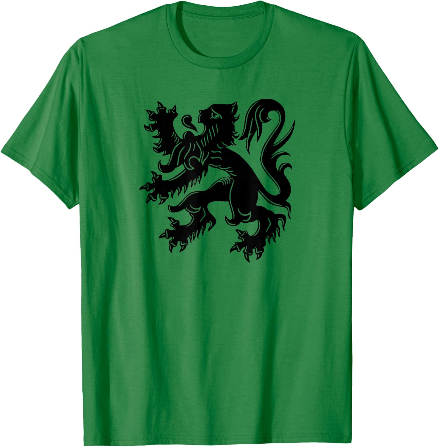 Flanders Belgium Flag Flemish Lion Brussels T-Shirt - T-Shirt | Irish Green
