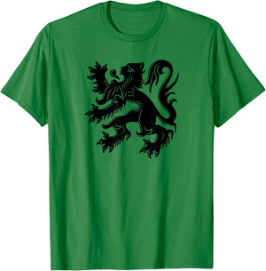 Flanders Belgium Flag Flemish Lion Brussels T-Shirt - T-Shirt | Irish Green