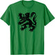 Flanders Belgium Flag Flemish Lion Brussels T-Shirt - T-Shirt | Irish Green