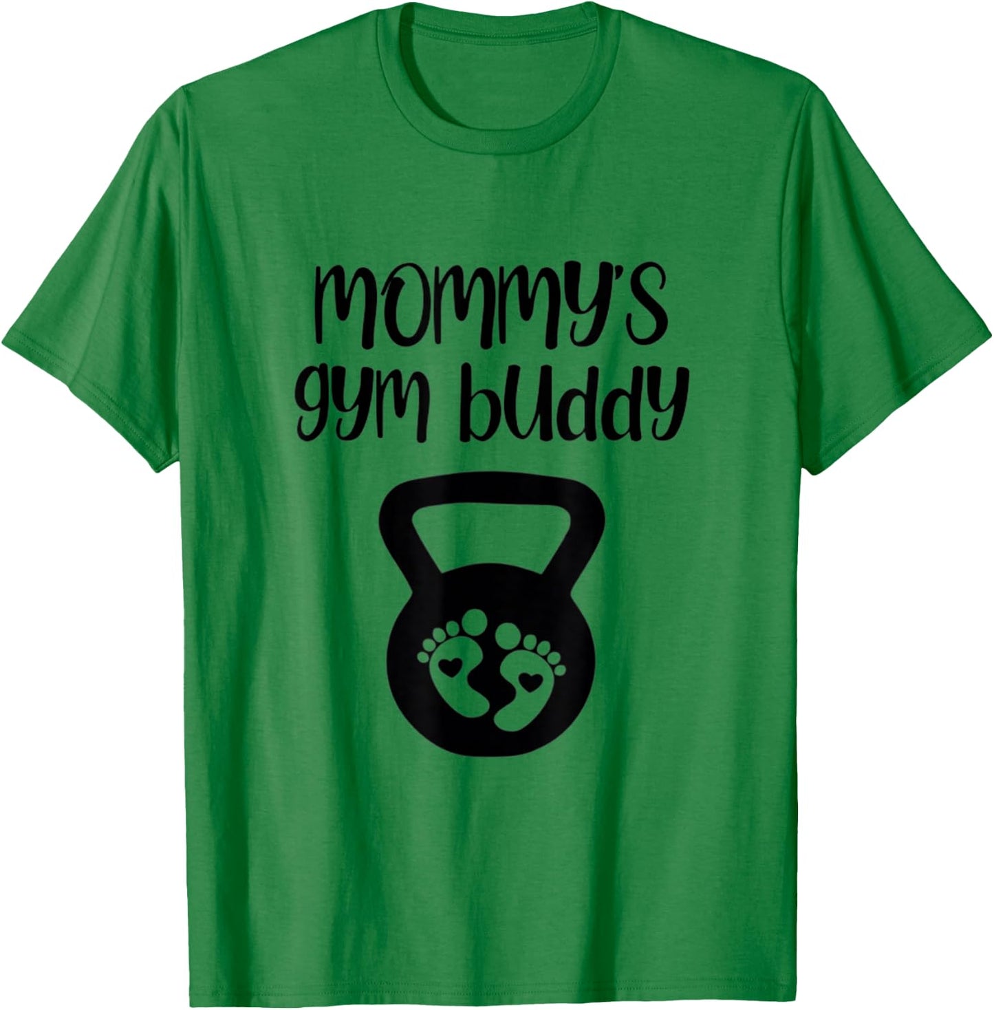 Mommy's Gym Buddy Pregnant Kettlebell Lifting Bodybuilding T-Shirt - T-Shirt | Irish Green