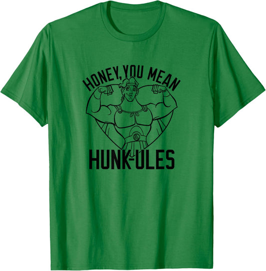 Disney Hercules Valentine's Day Honey You Mean Hunk-Ules T-Shirt - T-Shirt | Irish Green