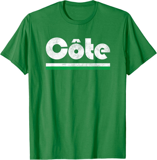Ivory Coast Côte D'Ivoire Fan Retro Vintage Flag T-Shirt - T-Shirt | Irish Green