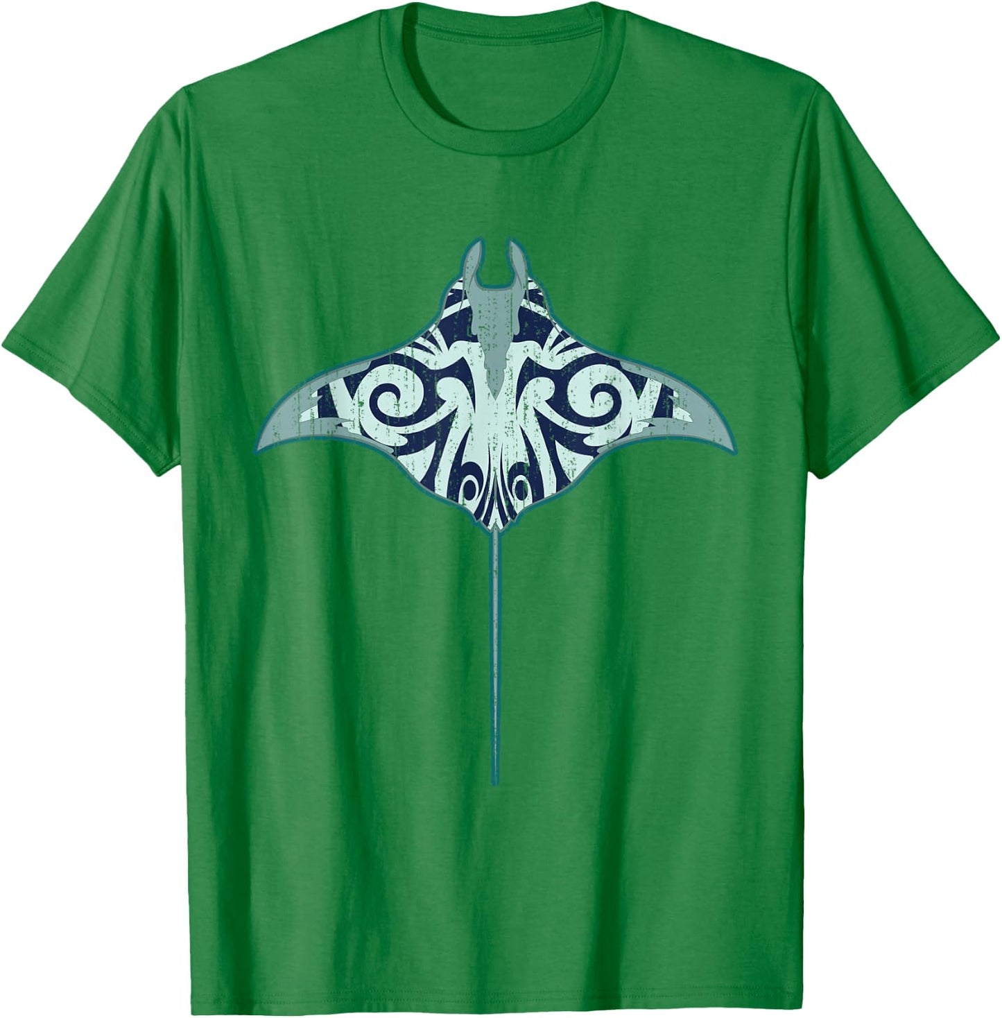 Stingray Ocean Animal Hawaii Tattoo Sea Animal Ray T-Shirt - T-Shirt | Irish Green