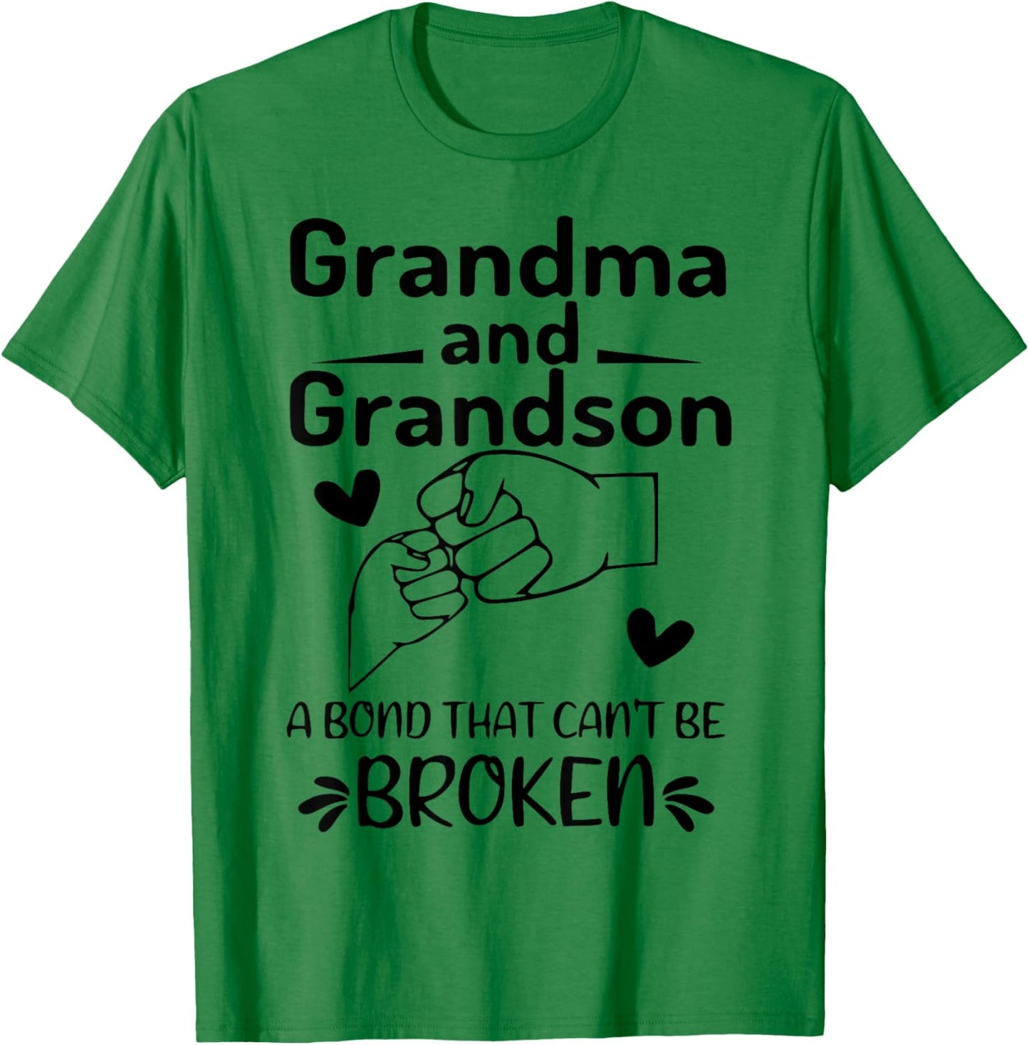 Grandma And Grandson A Bond That Can't Be Broken T-Shirt - T-Shirt | Irish Green
