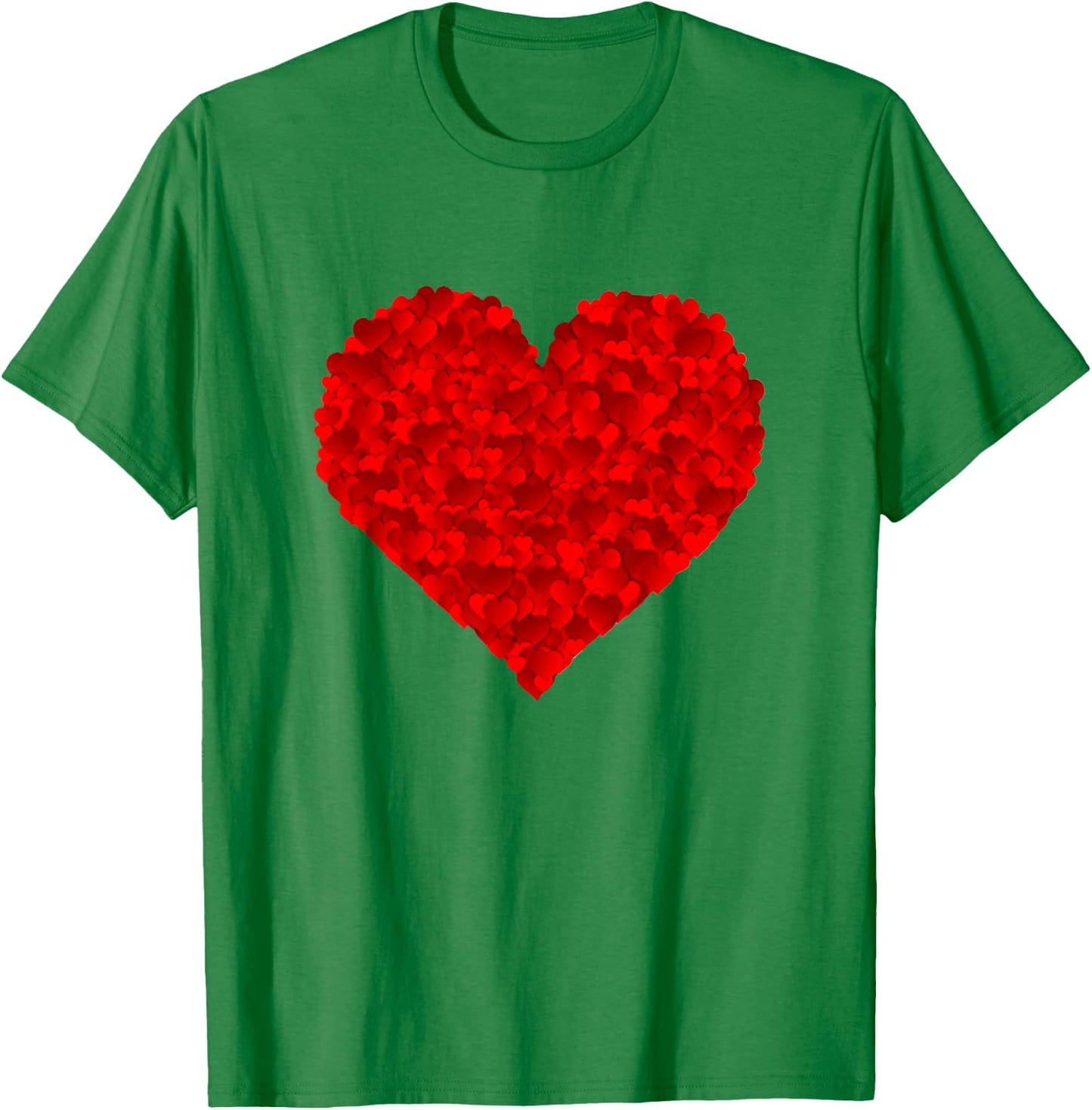Red Heart Love Valentines for Girlfriend Women Him Her Girls T-Shirt - T-Shirt | Irish Green
