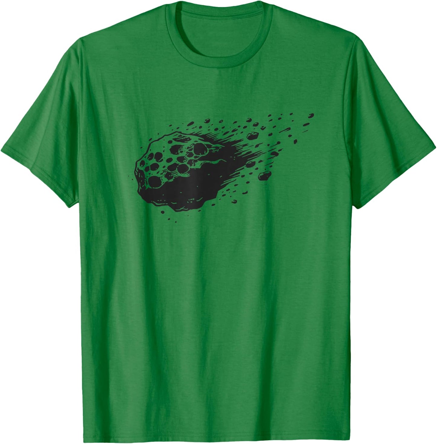 Minimalist asteroid space comet meteorite T-Shirt - T-Shirt | Irish Green