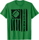 Tough Guys Wear Pink Breast Cancer Football US American Flag T-Shirt - T-Shirt | Irish Green