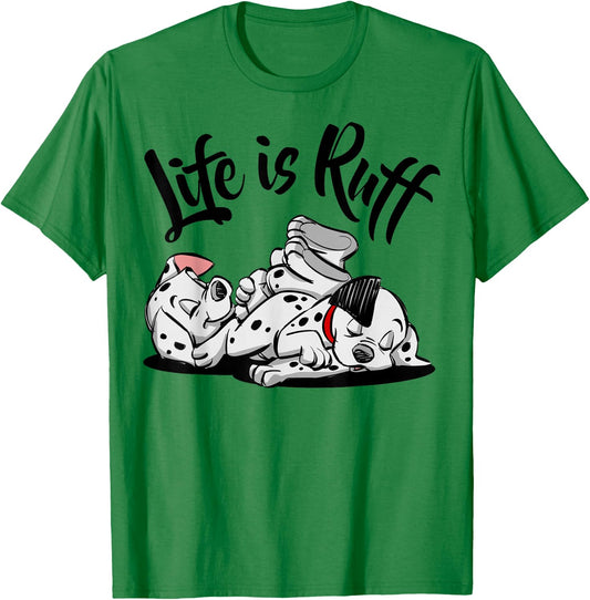 Disney 101 Dalmatians Life Is Ruff T-Shirt - T-Shirt | Irish Green