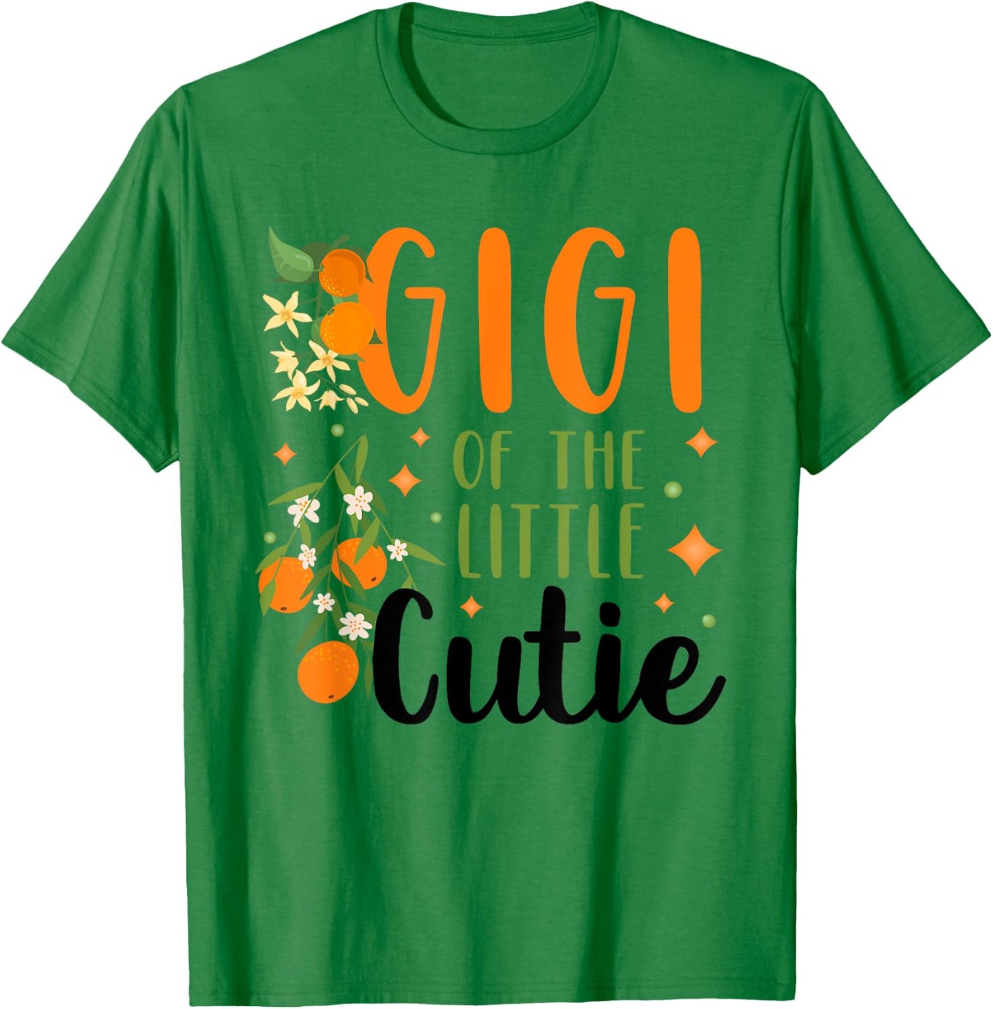 Gigi Little Cutie Baby Shower Orange 1st Birthday Party T-Shirt - T-Shirt | Irish Green