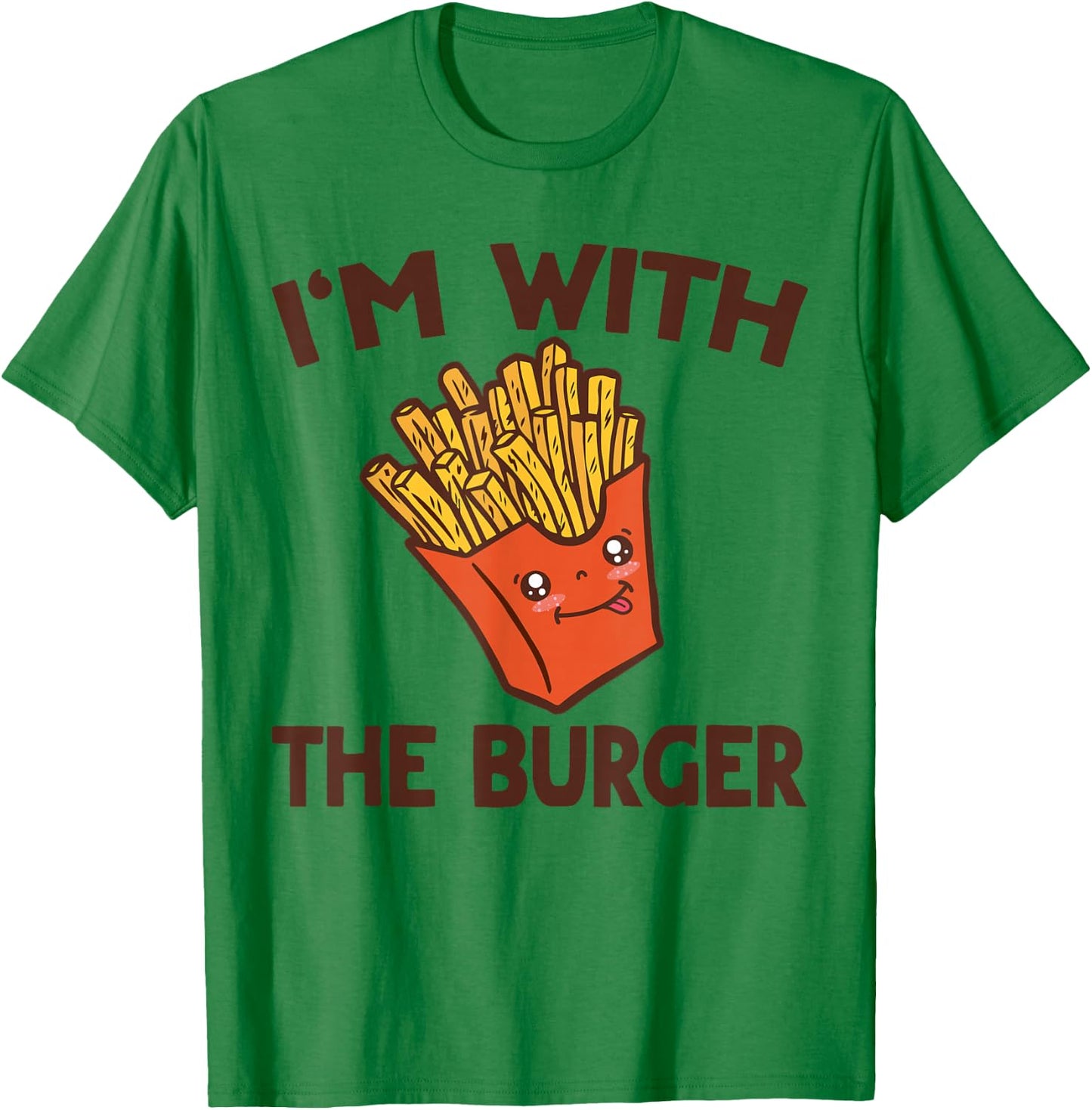 Burger & Fries Matching His & Hers Couples T-Shirt - T-Shirt | Irish Green