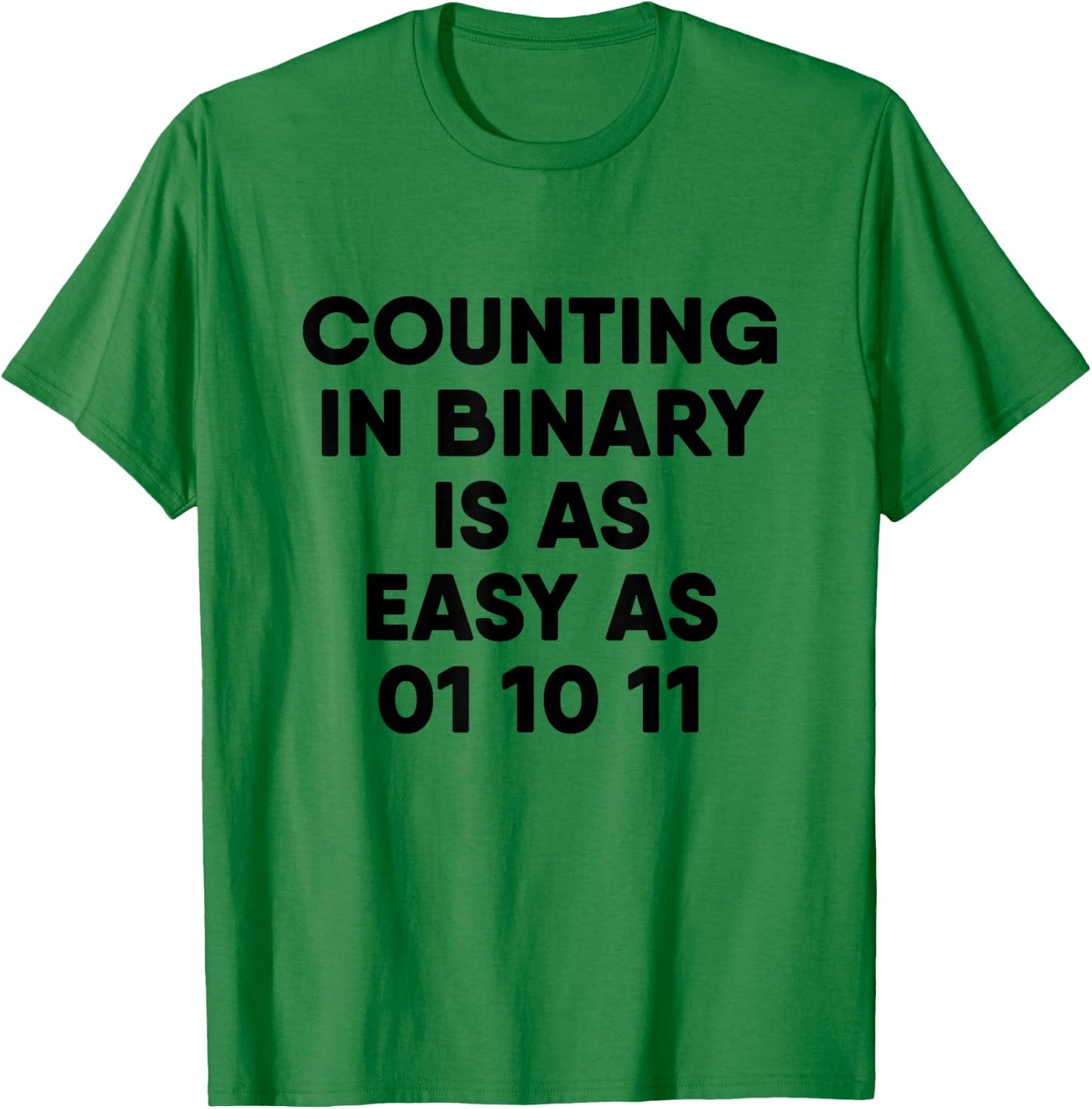 Computer Science Counting in Binary T-Shirt - T-Shirt | Irish Green