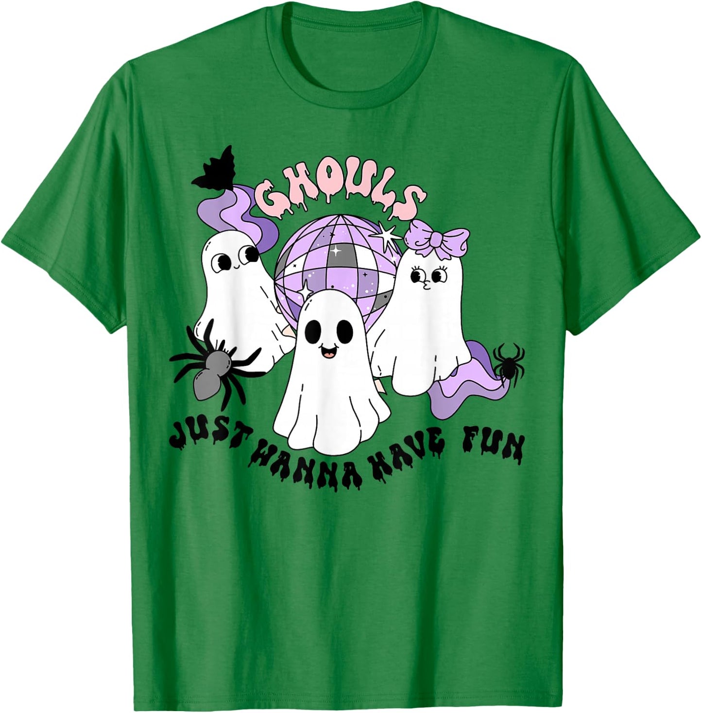 Ghouls Just Wanna Have Fun Groovy Halloween Costume Girls T-Shirt - T-Shirt | Irish Green