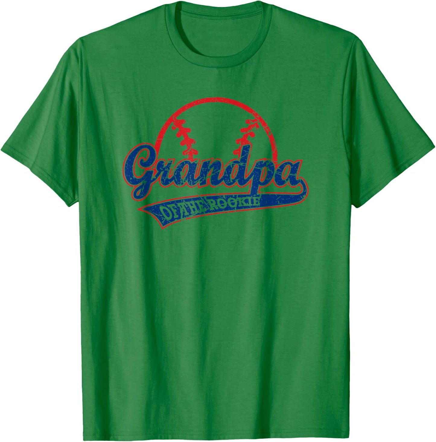 Funny Vintage Baseball Grandpa of the Rookie T-Shirt - T-Shirt | Irish Green