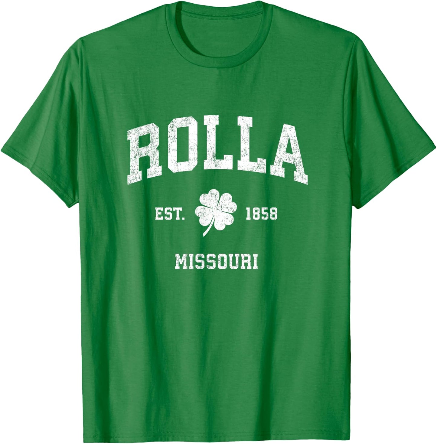 Rolla Missouri Vintage Shamrock Sports T-Shirt - T-Shirt | Irish Green