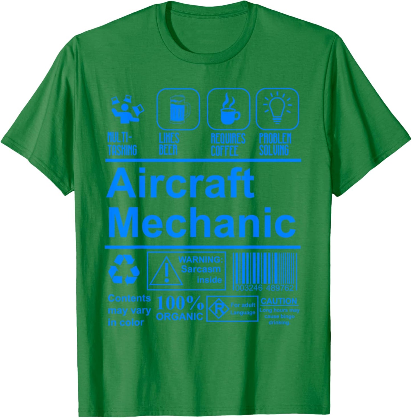 Aircraft Mechanic Shirt | Cute Aircraft Work Wear Gift T-Shirt - T-Shirt | Irish Green