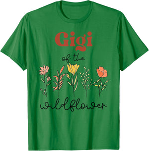 Gigi Of The Wildflower Birthday Baby Shower Wildflower one T-Shirt - T-Shirt | Irish Green