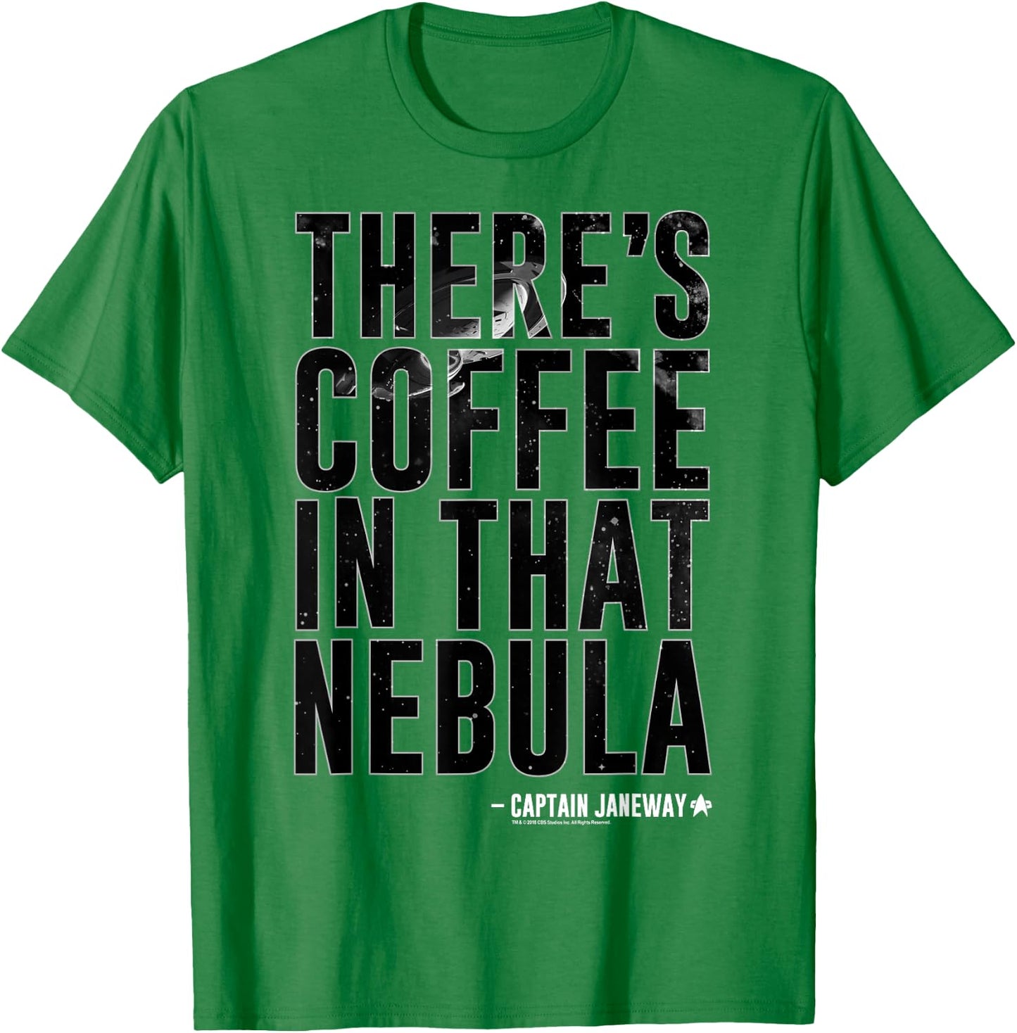 Star Trek Voyager Coffee In That Nebula T-Shirt - T-Shirt | Irish Green