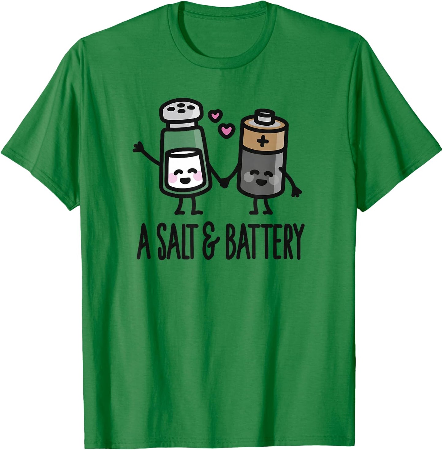Funny A salt and battery / Assault and battery pun T-Shirt - T-Shirt | Irish Green