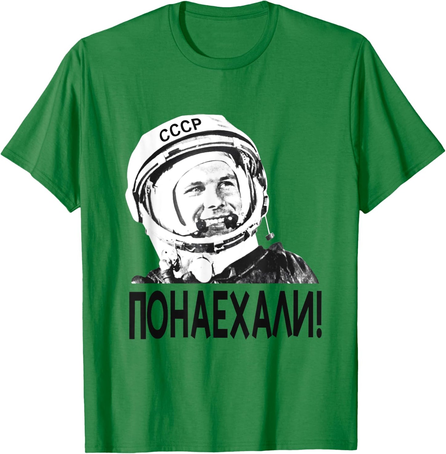 Gagarin, Astronaut, Space | USSR, Russia T-Shirt - T-Shirt | Irish Green