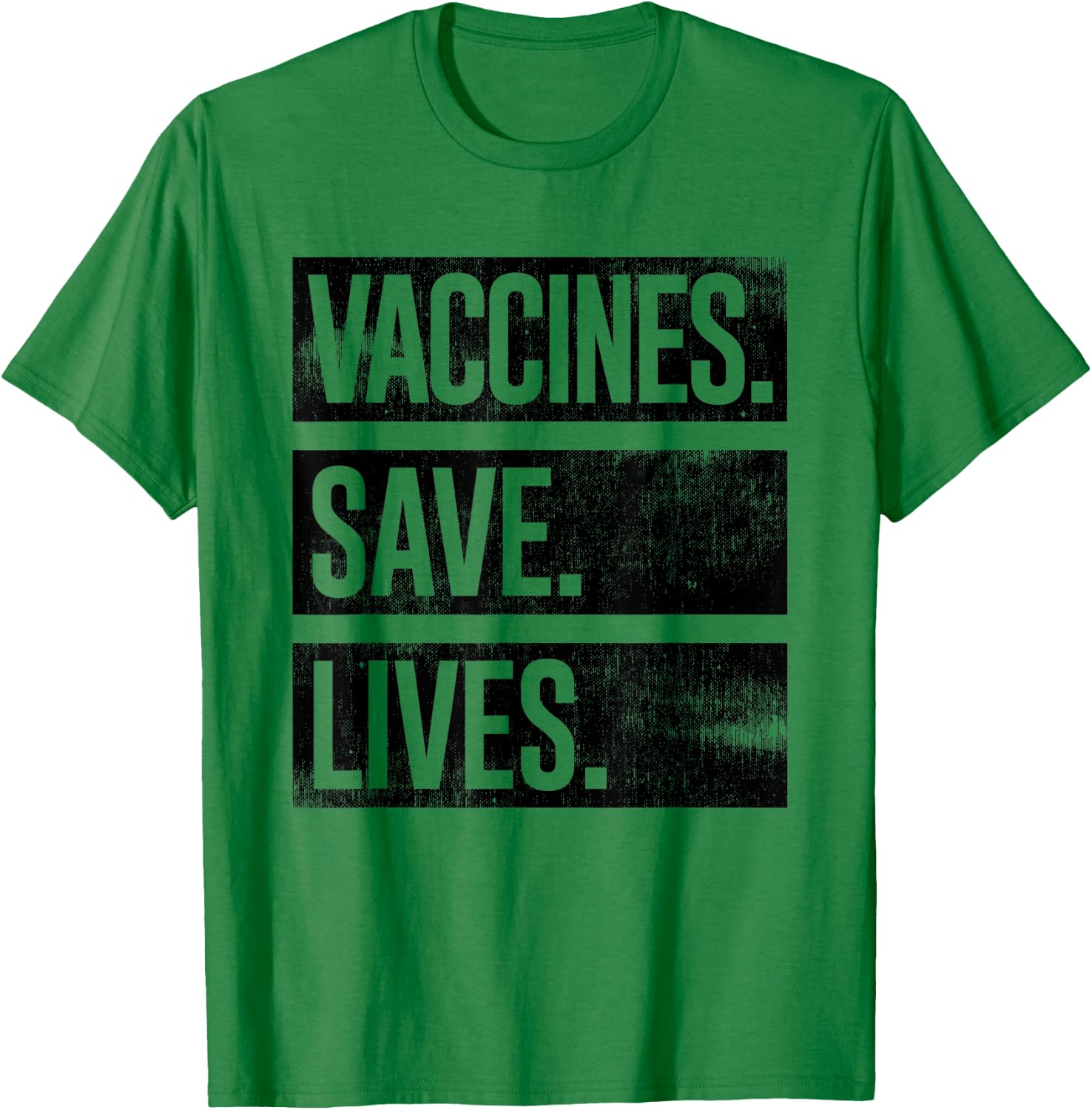 Cool Distressed Pro Vaccine - Vaccines Save Lives T-Shirt - T-Shirt | Irish Green