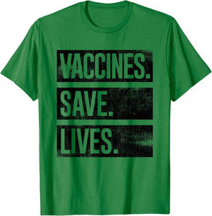 Cool Distressed Pro Vaccine - Vaccines Save Lives T-Shirt - T-Shirt | Irish Green