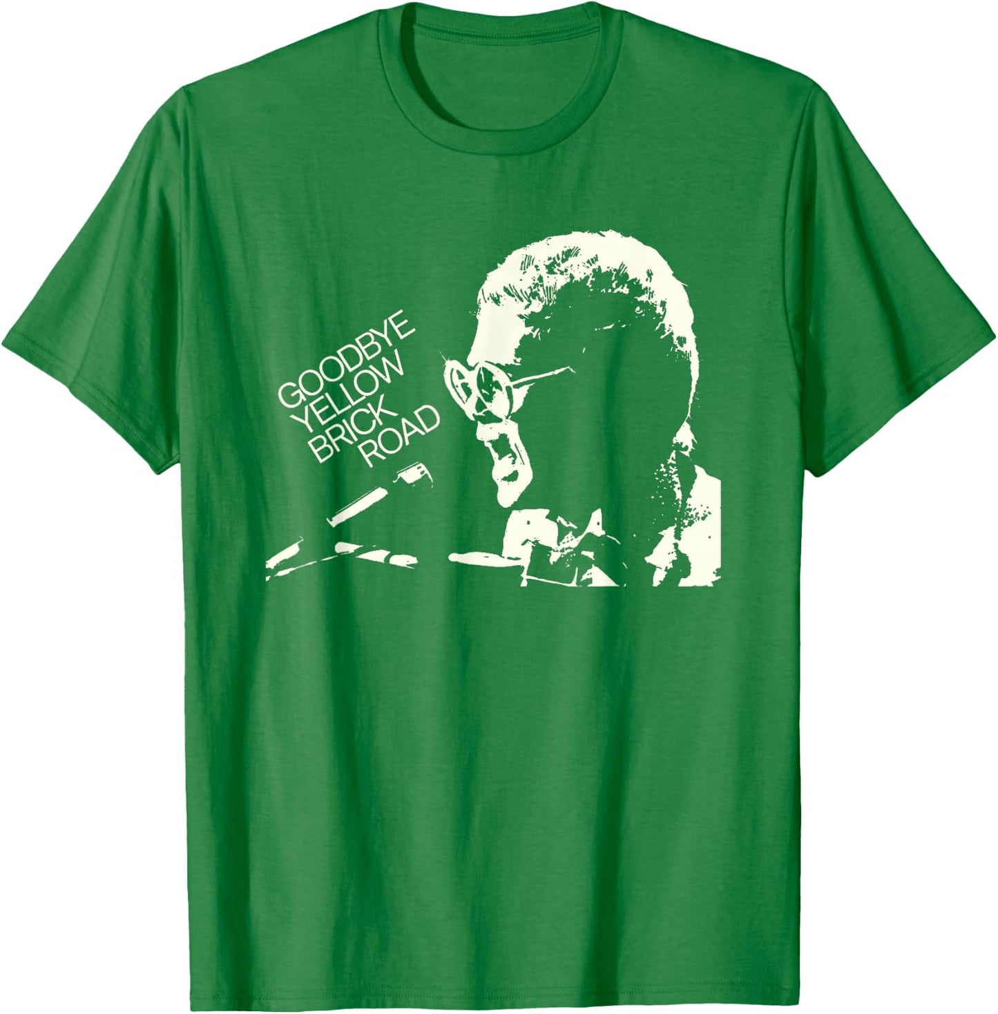 Elton John Official Goodbye Yellow Brick Road Cover T-Shirt - T-Shirt | Irish Green