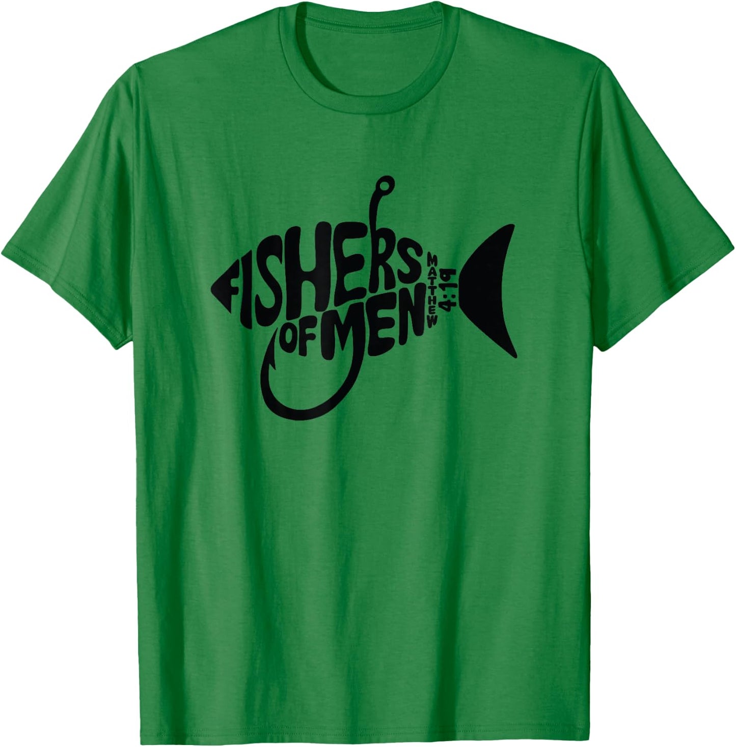 Christian Fishers of Men Religious Bible Verse T-Shirt - T-Shirt | Irish Green