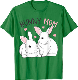 Bunny Mom Rabbit Love Easter Girls T-Shirt - T-Shirt | Irish Green