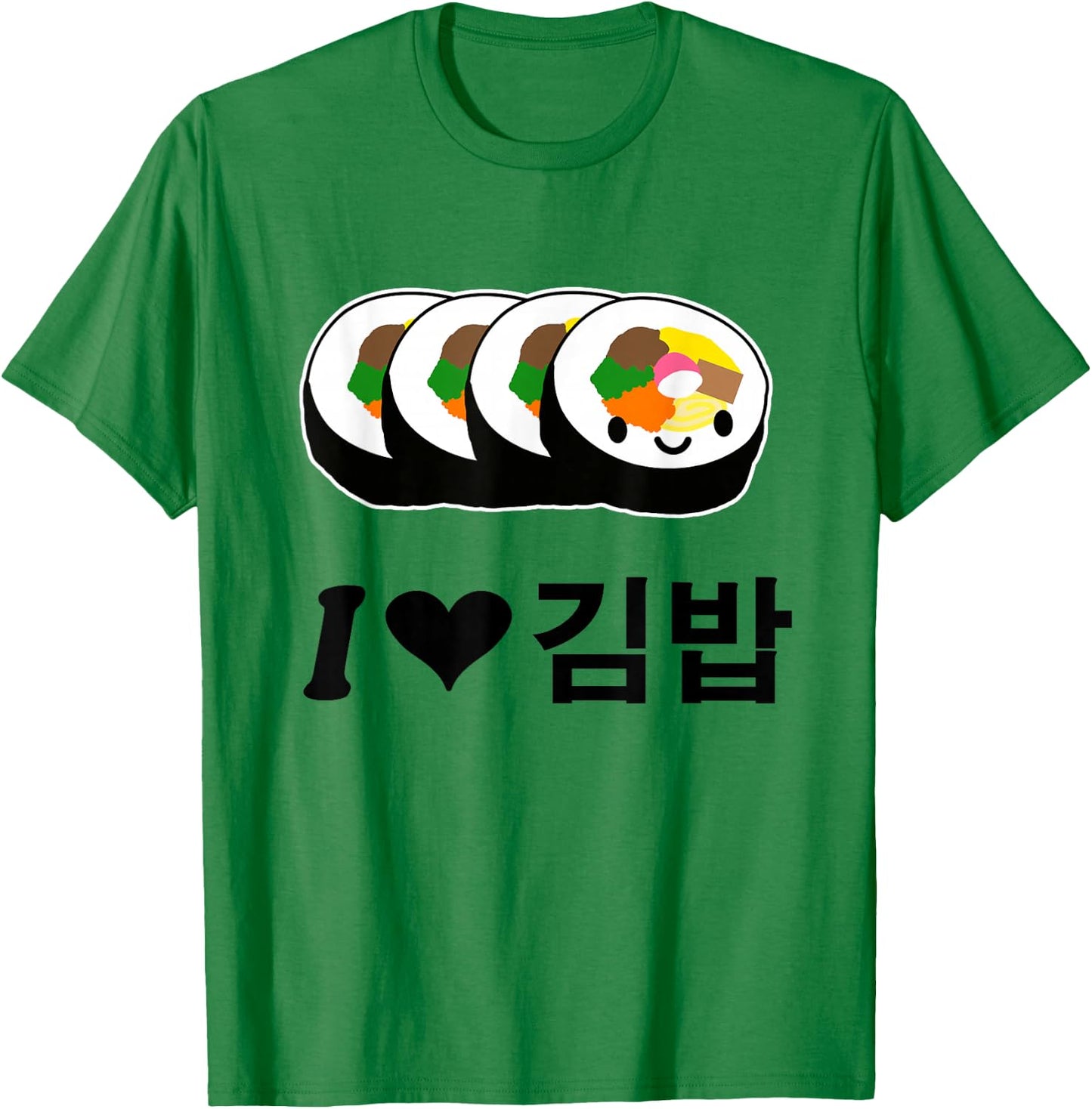 Cute I Love Gimbap South Korean Apparel Gift Kpop T-Shirt - T-Shirt | Irish Green