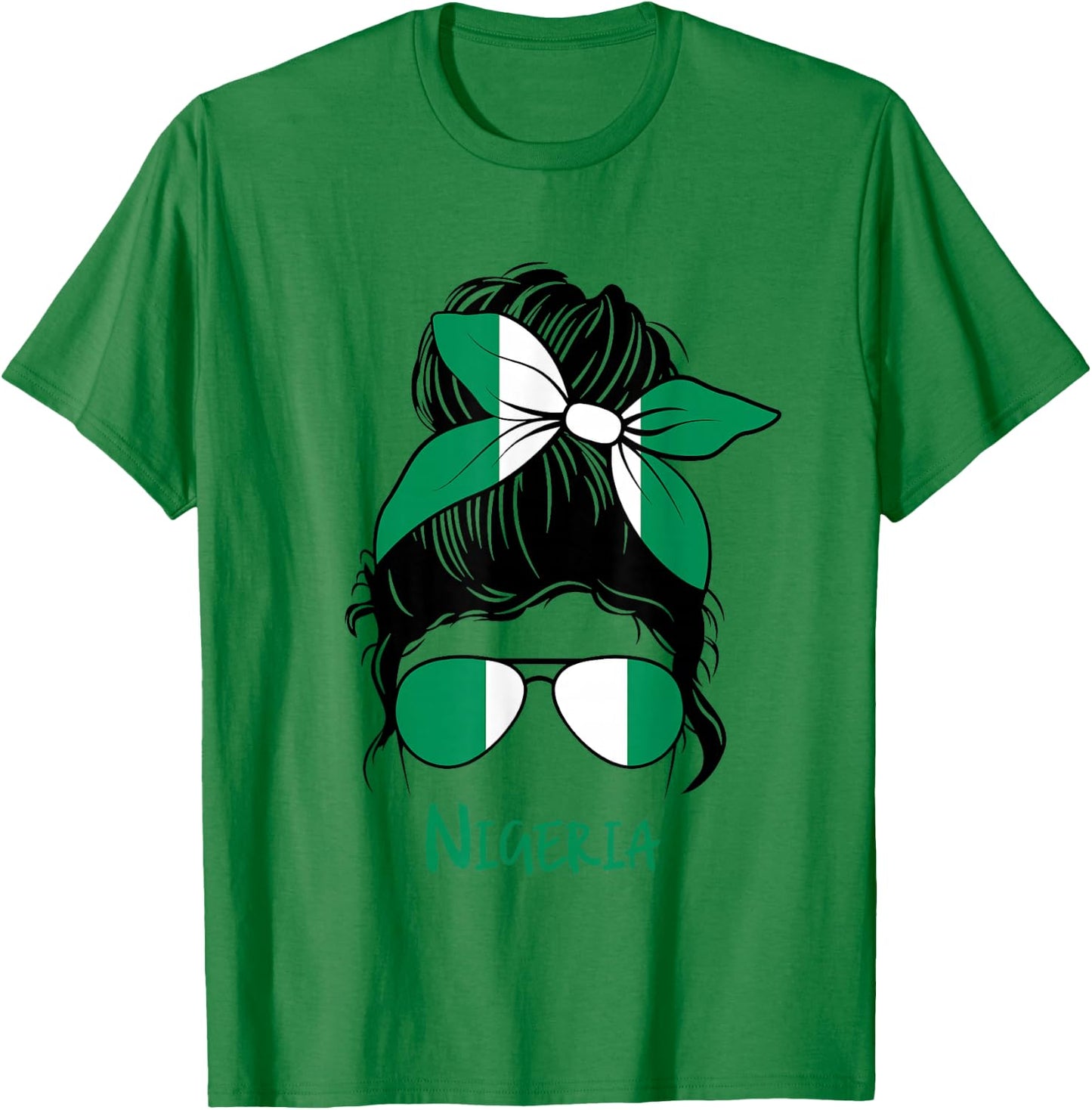 Nigeria Girl Nigerian girl Nigeria woman flag T-Shirt - T-Shirt | Irish Green