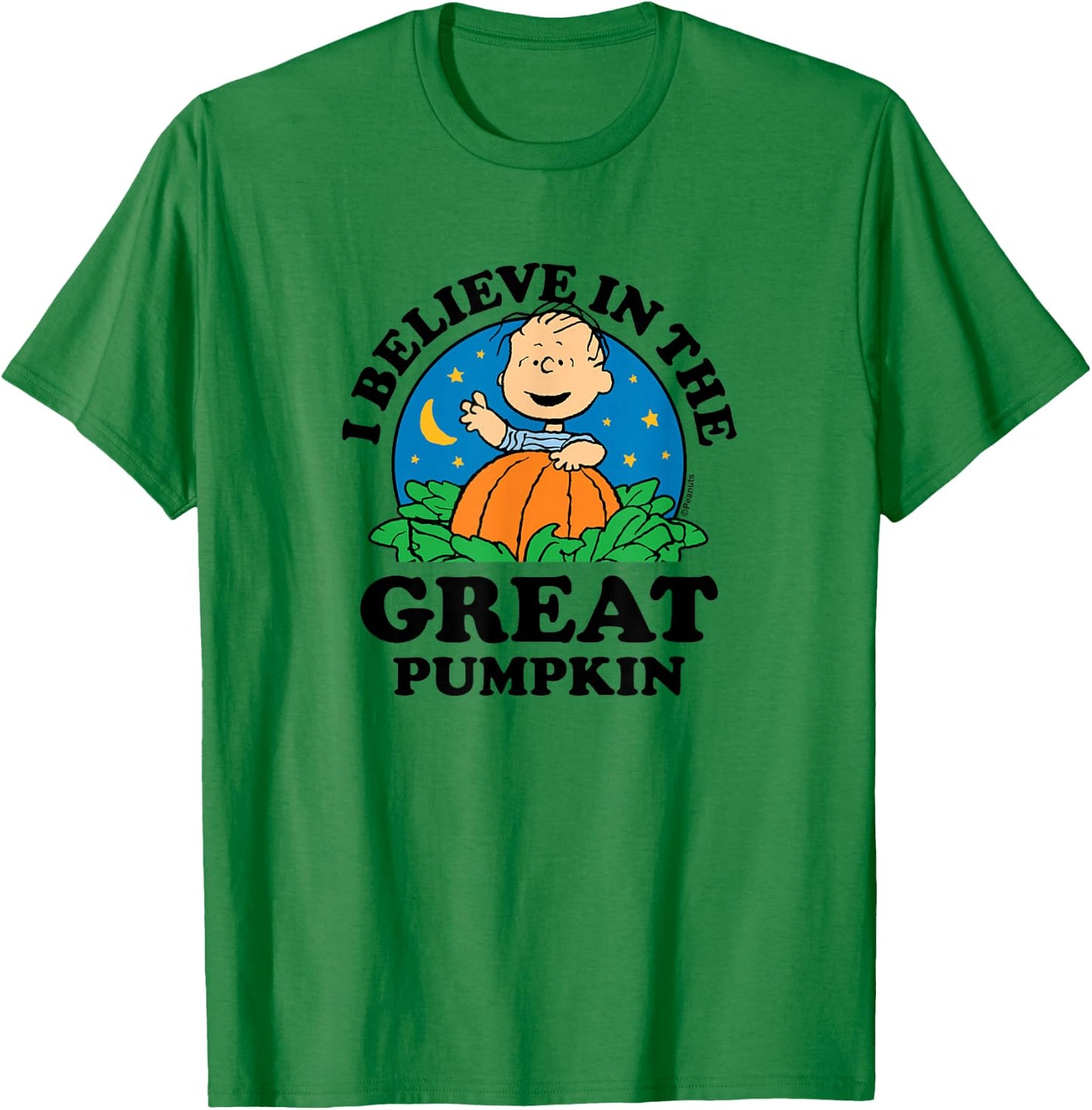 Peanuts - Halloween - I Believe in The Great Pumpkin T-Shirt - T-Shirt | Irish Green