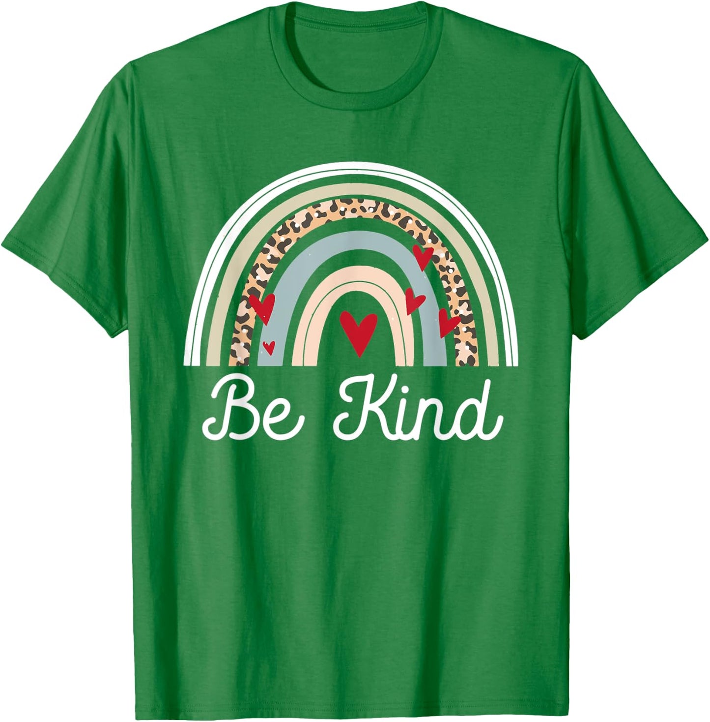 UNITY DAY Orange , Anti Bullying Leopard Rainbow Be Kind T-Shirt - T-Shirt | Irish Green