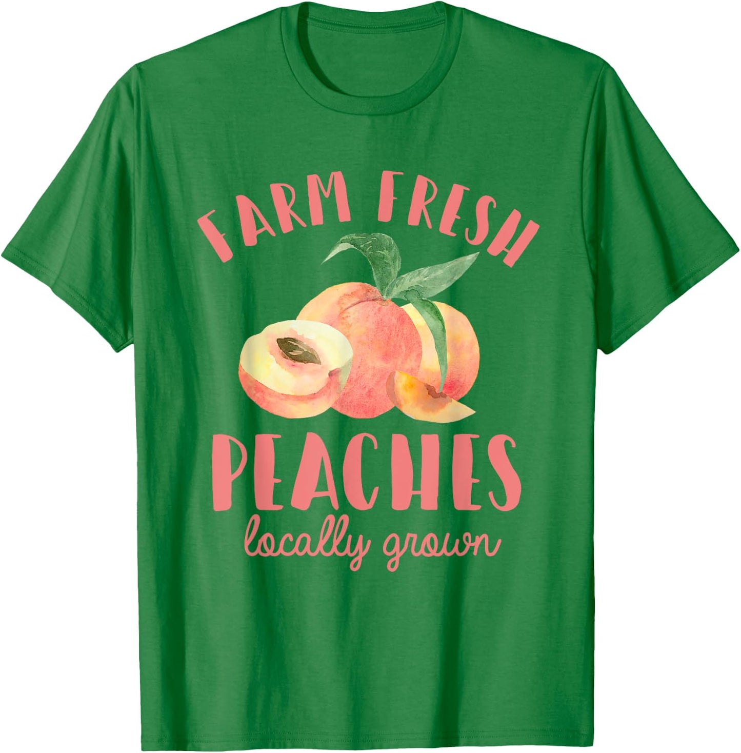 Peach Picking Farm Fresh Peaches Farmer For Kids Girls Women T-Shirt - T-Shirt | Irish Green