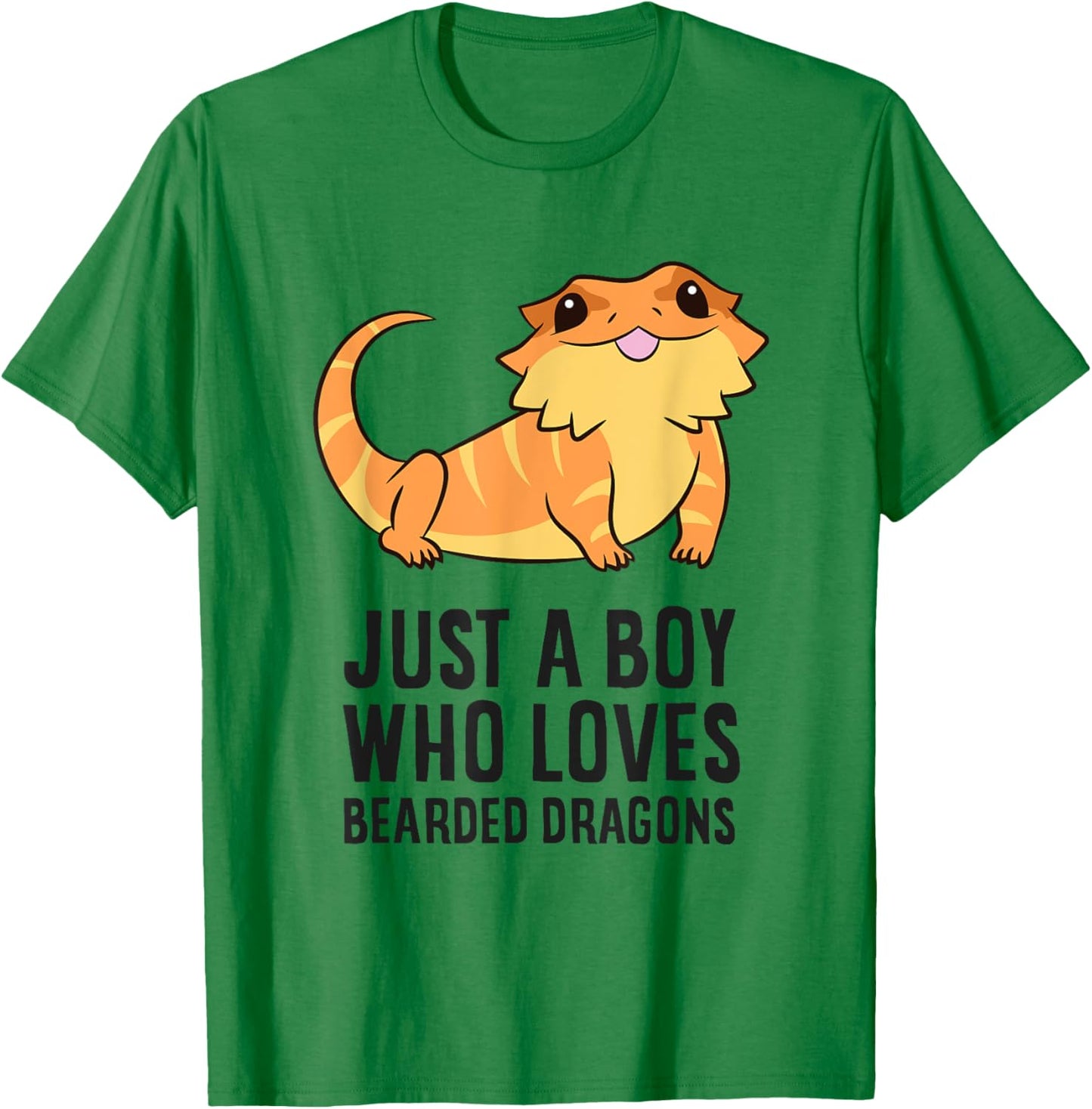 Just a Boy Who Loves Bearded Dragons Lizard Reptile T-Shirt - T-Shirt | Irish Green