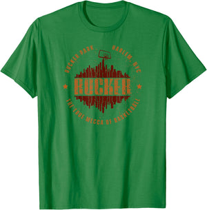 Rucker Park Retro Logo Manhattan Skyline Hoop T-Shirt - T-Shirt | Irish Green