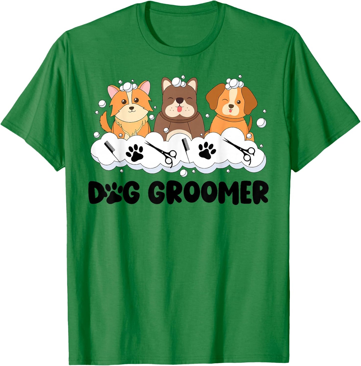 Dog Grooming For Dog Groomer Dog Groomer - Kids, Grey, Small, Short Sleeve T-Shirt - T-Shirt | Irish Green