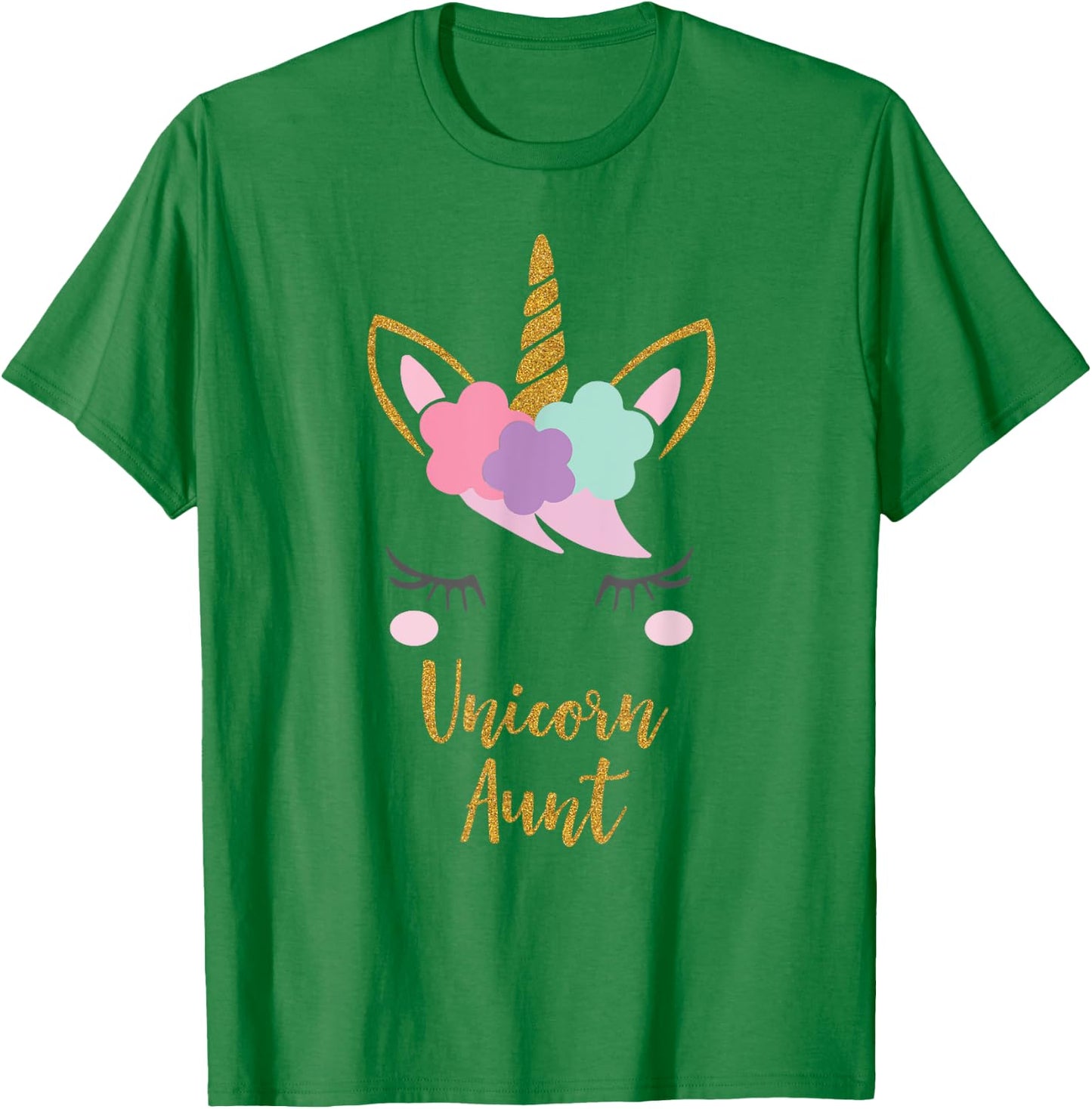 Unicorn Aunt Shirt, Aunt of the Birthday Girl Gift T-Shirt - T-Shirt | Irish Green