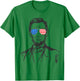 President Abraham Lincoln Portrait USA America Sunglasses T-Shirt - T-Shirt | Irish Green