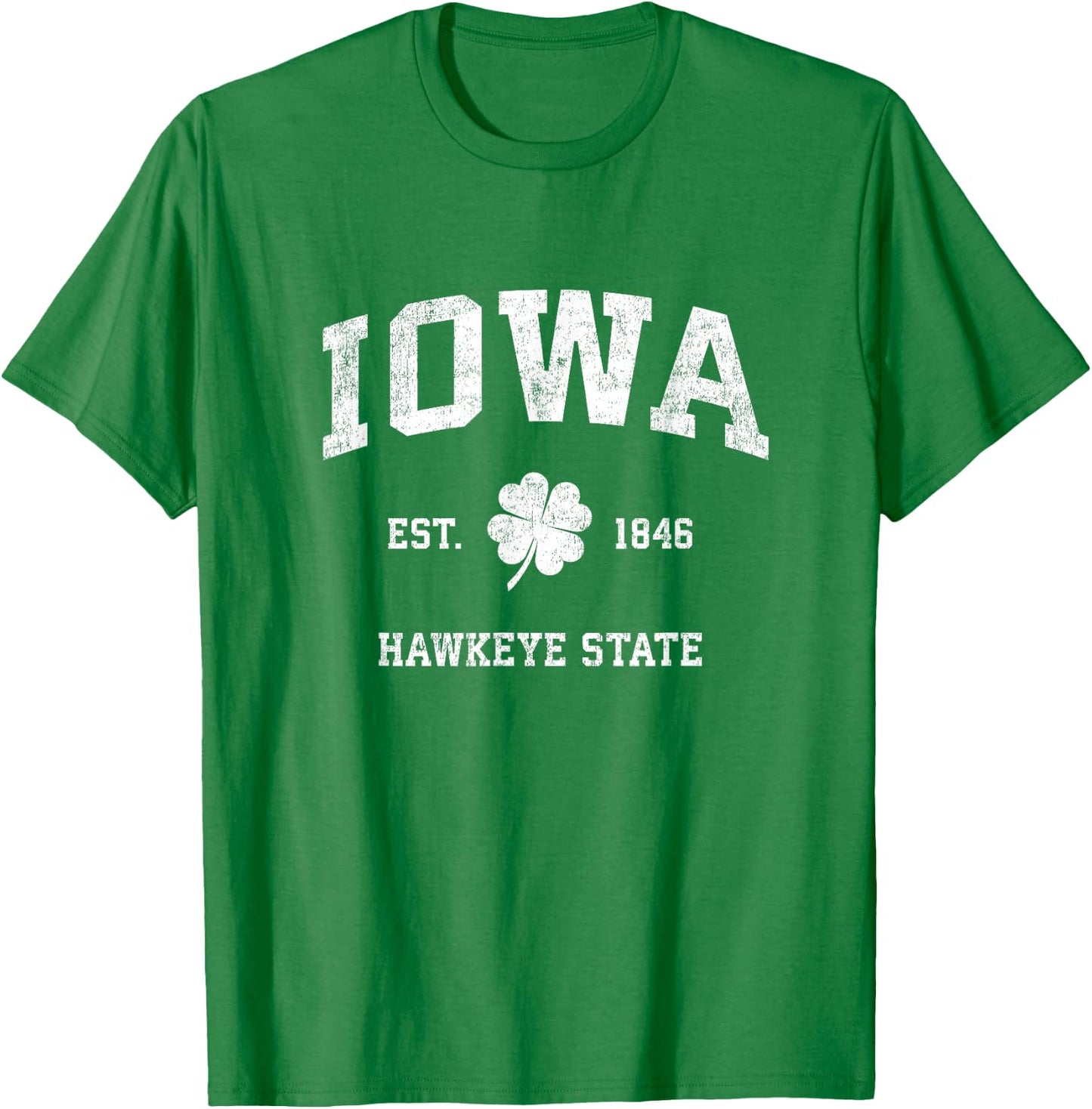 Iowa Vintage Shamrock Sports T-Shirt - T-Shirt | Irish Green