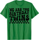 We are The Birthday Twins Groovy Twins Twin Birthday T-Shirt - T-Shirt | Irish Green