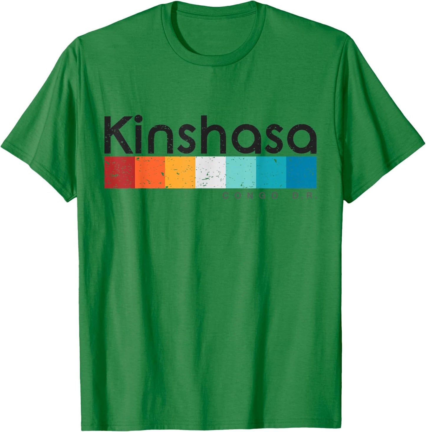 Kinshasa Congo D.R. Retro style Vintage Design T-Shirt - T-Shirt | Irish Green