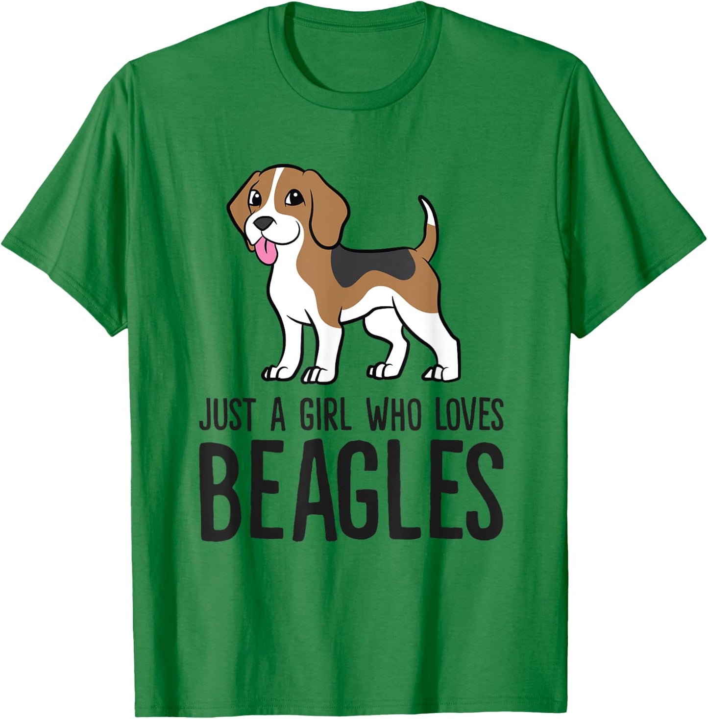 Just a Girl Who Loves Beagles T-Shirt - T-Shirt | Irish Green