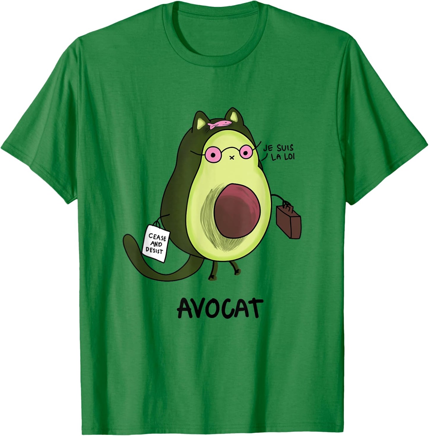 Avocat Je Suis La Loi Law French Lawyer Funny Avocado Women T-Shirt - T-Shirt | Irish Green