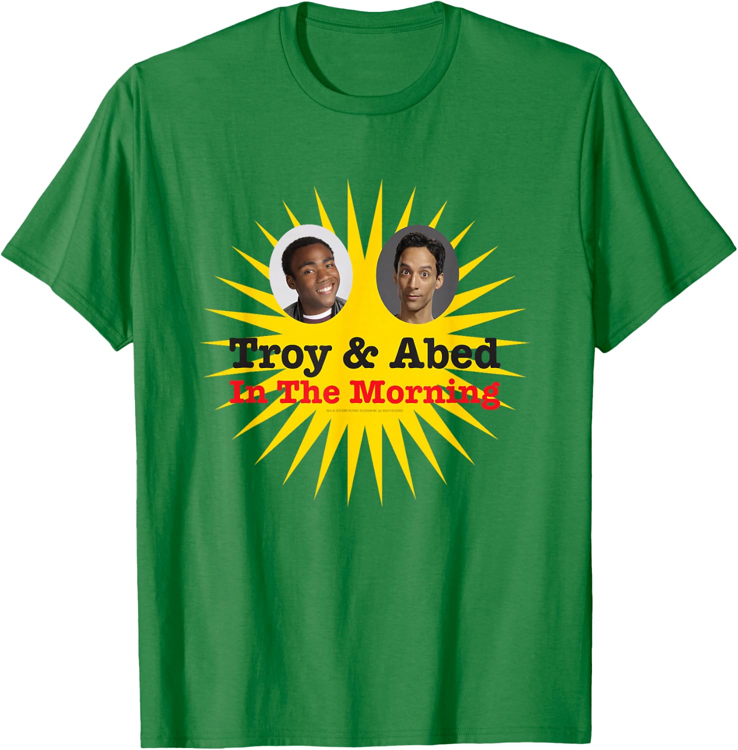 Community Troy & Abed in The Morning T-Shirt - T-Shirt | Irish Green